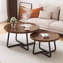 METRO COFFEE TABLE ROUND 2PCS PVC02-C