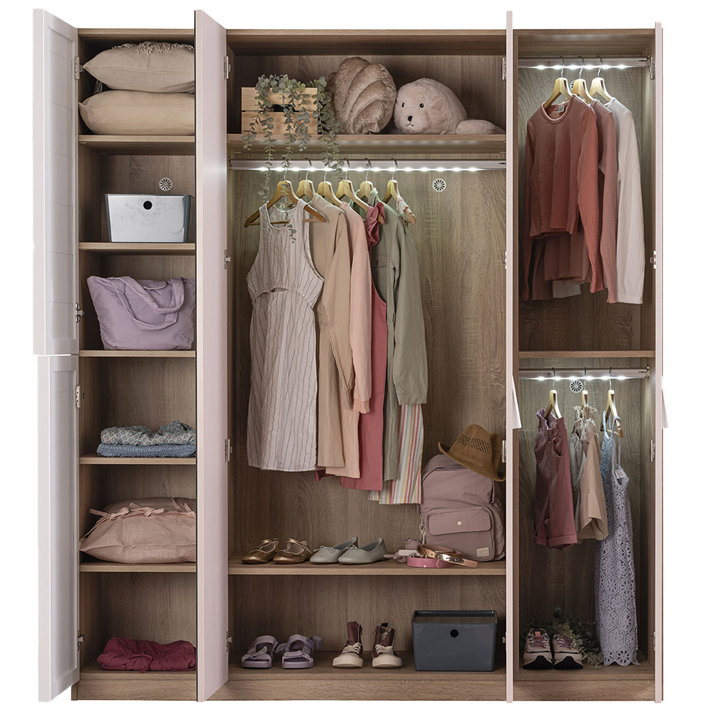 ANGEL CITY 4 DOOR WARDROBE WITH MIRROR