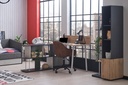 HARVEY STUDY DESK WITH SHELVES