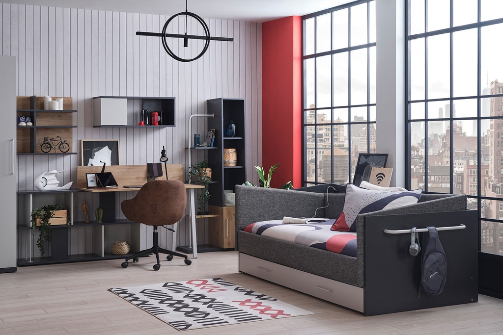 HARVEY STUDY TABLE WALL SHELVES