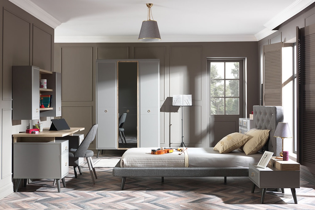 LUNA 3 DOOR WARDROBE WITH MIRROR