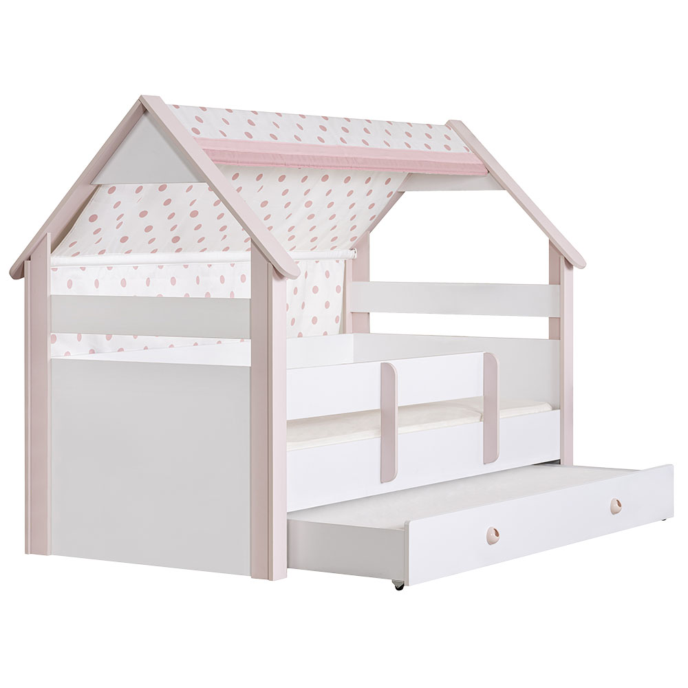 MONTESSORI PINK S PULL OUT BED 90X190 CM