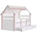 MONTESSORI PINK S PULL OUT BED 90X190 CM