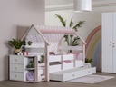 MONTESSORI PINK S PULL OUT BED 90X190 CM