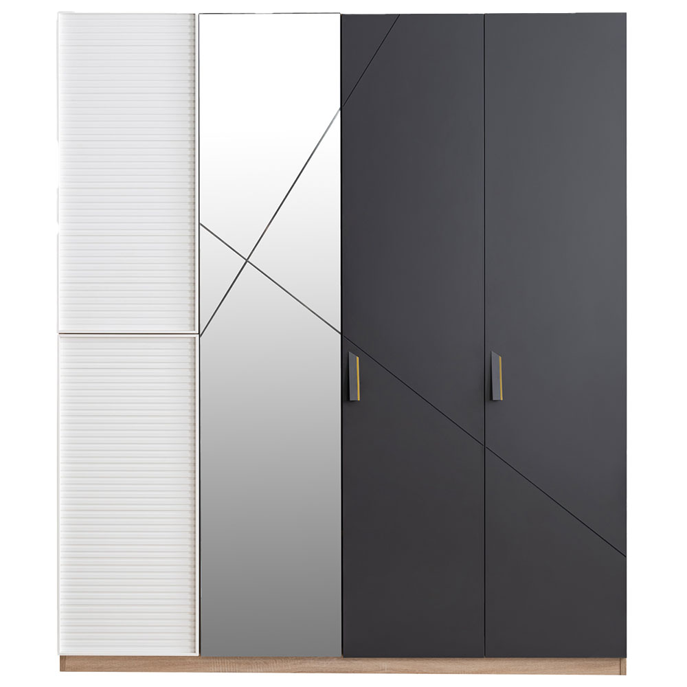 NEW CITY 4 DOOR WARDROBE WITH MIRROR