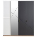 NEW CITY 4 DOOR WARDROBE WITH MIRROR