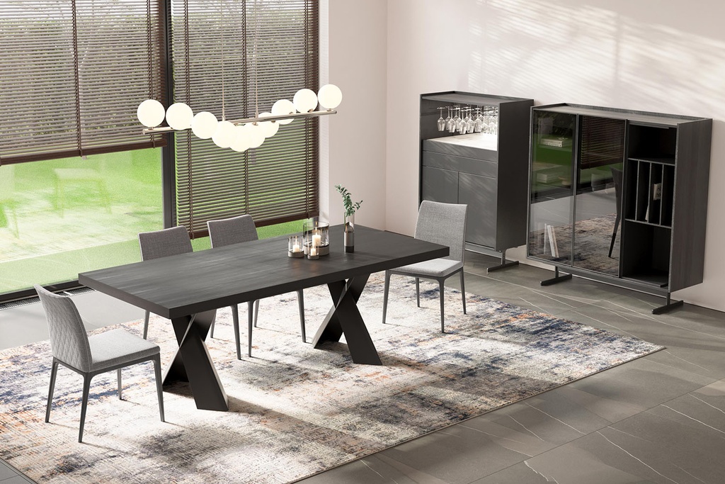 COLLECT GREY SHOWCASE WITH MIRROR
