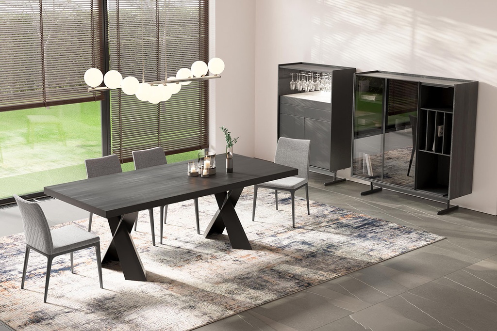 COLLECT GREY TV UNIT SHOWCASE GLASS DOOR