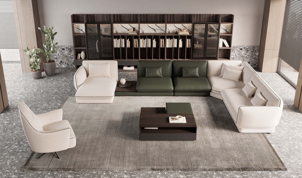 LORETTA CORNER SOFA MODULE WITH EXTENDED FRAME LEFT