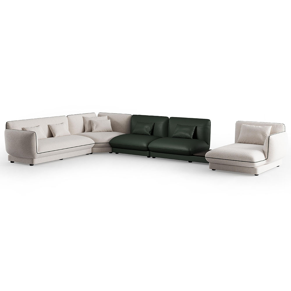 LORETTA CORNER SOFA MODULE WITHOUT ARM - GREEN