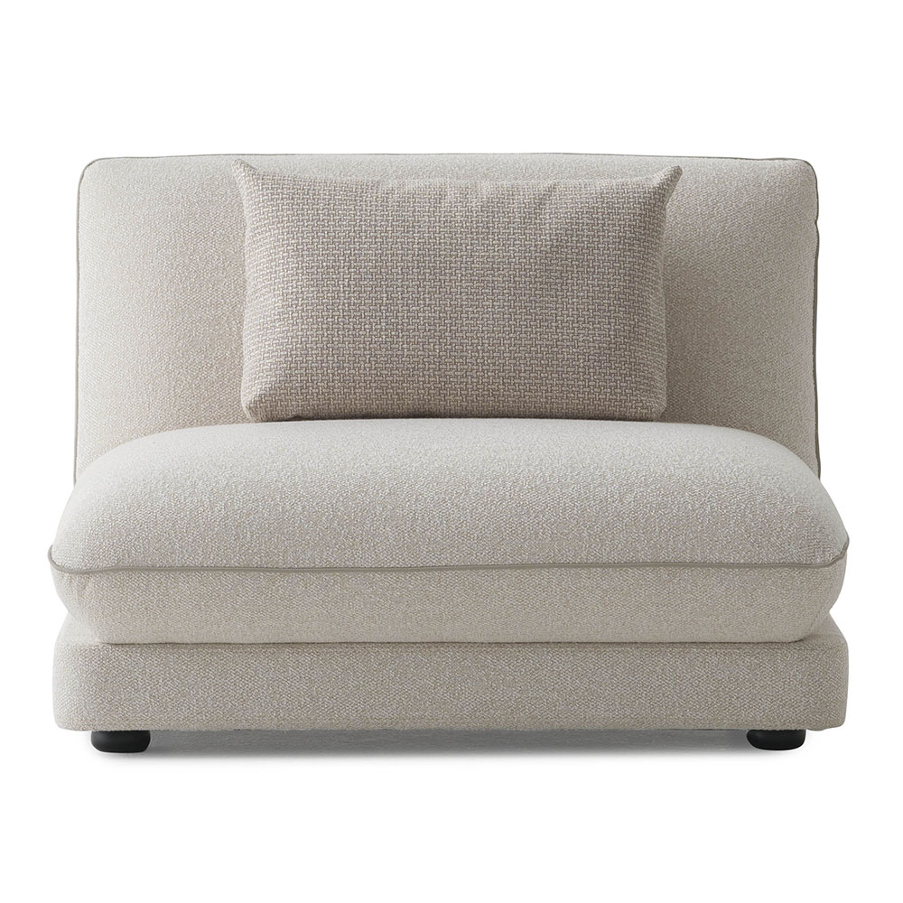LORETTA CORNER SOFA MODULE WITHOUT ARM - WHITE