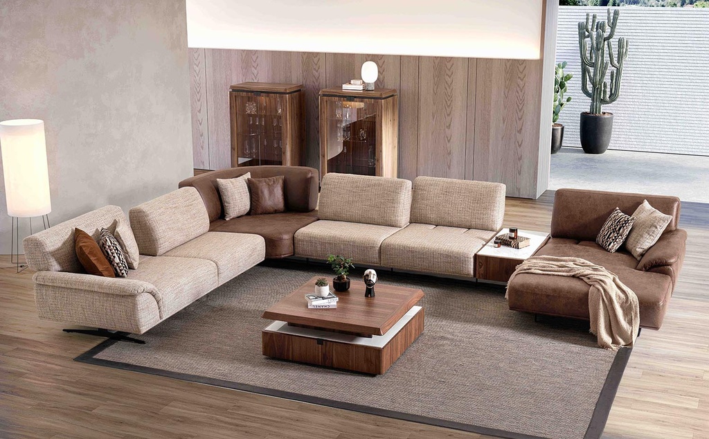 SIENA CORNER SINGLE MODULE WITH LEFT ARM 125CM