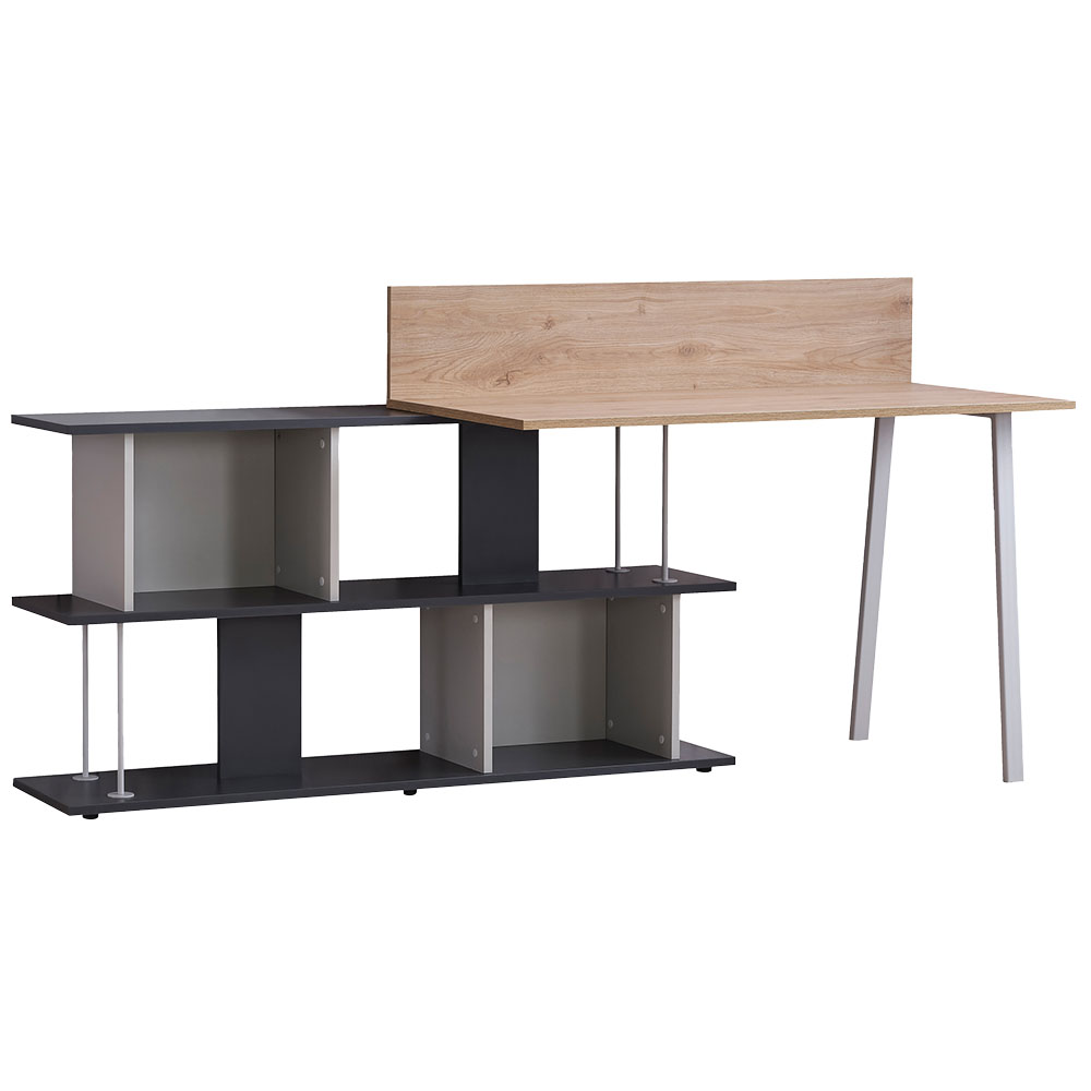 HARVEY STUDY DESK WITH SHELVES