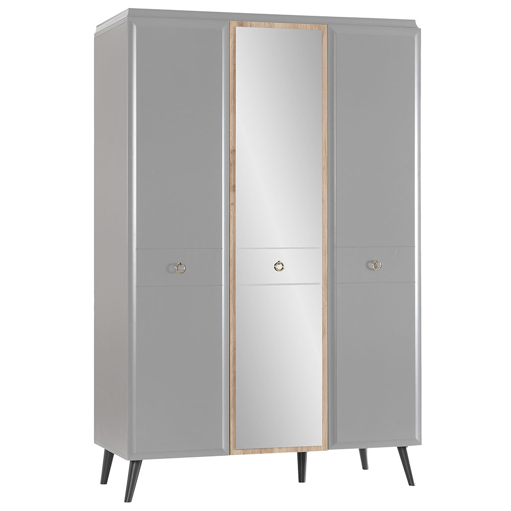 LUNA 3 DOOR WARDROBE WITH MIRROR