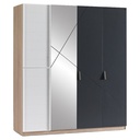 NEW CITY 4 DOOR WARDROBE WITH MIRROR