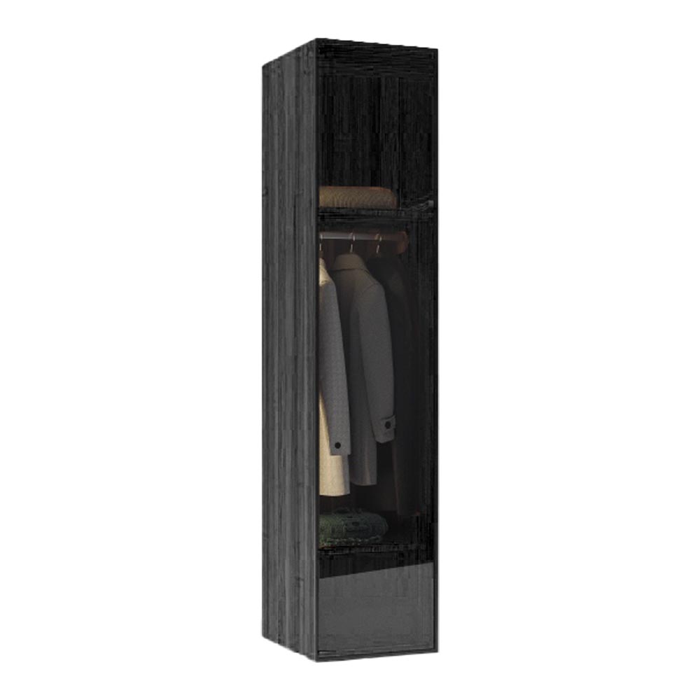 PUZZLE BLACK SINGLE WITH HANGER WITH GLASS DOOR