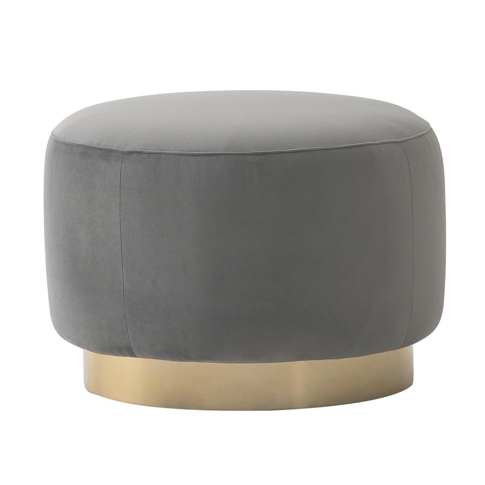 CHELSEA MIDDLE POUFFE WITH METAL - MEGA SOFT M42-GOLD