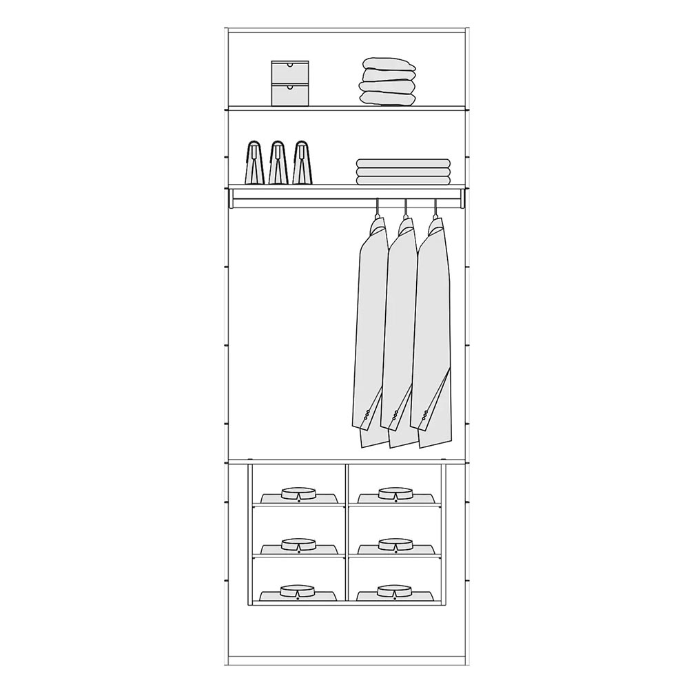 ALFA DOUBLE WITH T-SHIRT ORGANIZER D04 260CM
