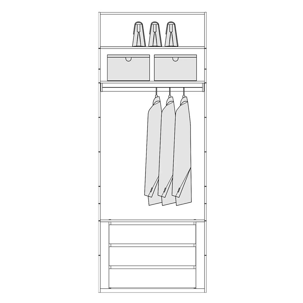 ALFA DOUBLE WITH DRAWERS D02 260CM