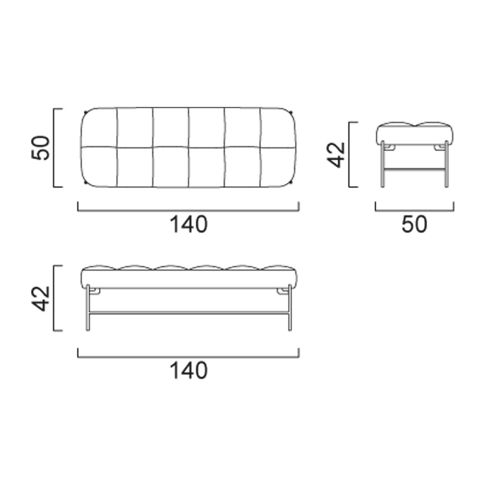 THOR BENCH - ANKA 02 & GOLD LEGS