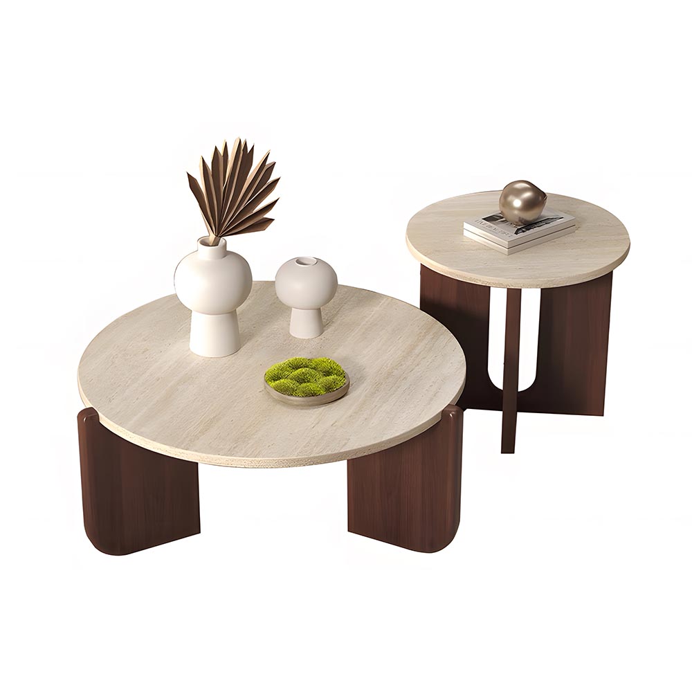SARRO COFFEE TABLE ROUND 2PCS CT40