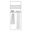 ALFA DOUBLE WITH SHELF & HANGER D14 260CM